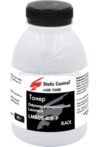 Тонер SCC Odyssey Universal Lexmark бутль 60г (LMXOS-60B-P) Тонер SCC Odyssey Universal Lexmark бутль 60г (LMXOS-60B-P)