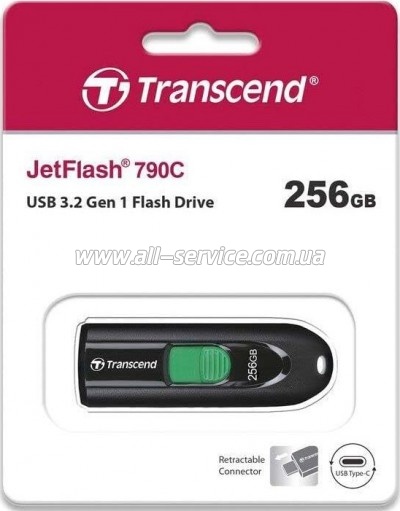  Transcend 256GB JetFlash 790C USB 3.2 Type-C (TS256GJF790C)