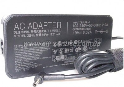 ���� ������� � �������� ASUS 120W 19V, 6.32A, ������ 4.5/3.0 (PA-1121-28 A15-120P1A / A40161)