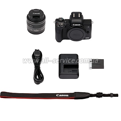   Canon EOS M50 + 15-45 IS STM + 55-200 IS STM  Black (2680C054)