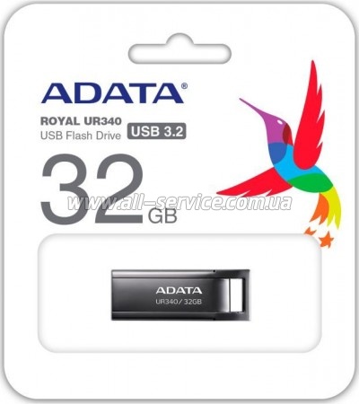  ADATA 32GB UR340 Black USB 3.2 (AROY-UR340-32GBK)