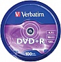  DVD Verbatim 4.7Gb 16X CakeBox 100 (43551)