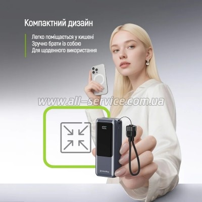 ������� ������������� ColorWay 10000mAh Urban PD 22.5W Gray (CW-PB100LP03GR)
