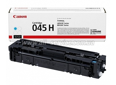   Canon 045H  LBP611CN/ LBP613CDW  MF610/ MF630/ MF611/ MF613/ MF631/ MF633/ MF635 Cyan (1245C002)