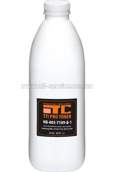 Тонер TTI PRO Samsung ML-1210/ 1710/ SCX-4216F бутль 900г (NB-003-T109-B-1) Тонер TTI PRO Samsung ML-1210/ 1710/ SCX-4216F бутль 900г (NB-003-T109-B-1)