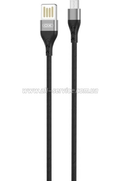 ���� ������ USB 2.0 AM to Micro 5P 1.0m 2.4A double-sided NB188 gray XO (6920680879717)