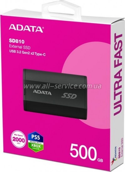  SSD USB 3.2 500GB ADATA (SD810-500G-CBK)