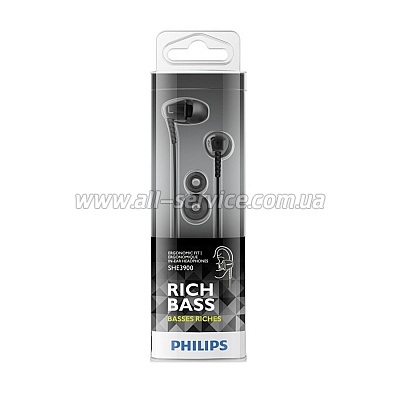  Philips SHE3900BK/00 Black