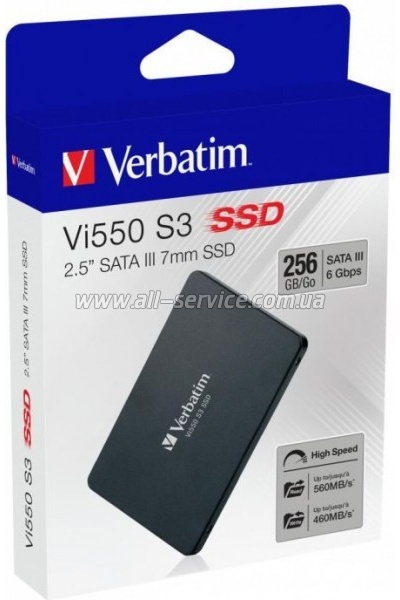 SSD  Verbatim 2.5" 256GB (49351)