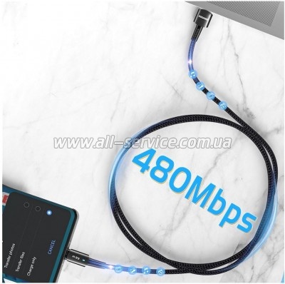 ���� ������ USB 2.0 AM to USB-C 0.5m 6A Essager (EXCT-CGB01)