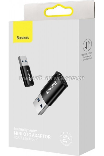 ������� USB 3.1 M to USB-C F black Baseus (ZJJQ000101)