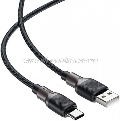 ���� ������ USB 2.0 AM to USB-C 1.2m 3.0A silicone braid Acefast (6974316283126)