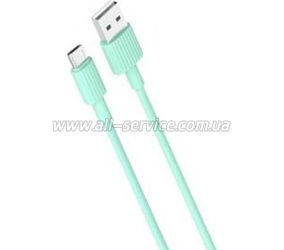 ���� ������ USB 2.0 AM to Micro 5P 1.0m 2.4A green XO (NB156-M-GR)
