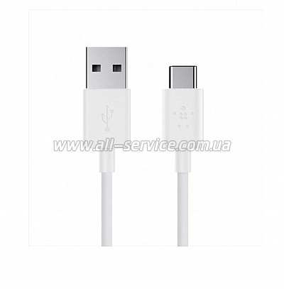  BELKIN MIXIT USB-A to USB-C. 480MBPS. 3A. 2m. WHT (F2CU032BT06-WHT)