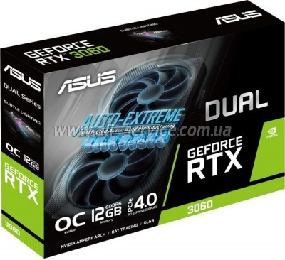  ASUS GeForce RTX3060 12Gb DUAL OC V2 LHR (DUAL-RTX3060-O12G-V2)