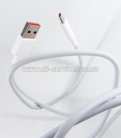 ���� ������ USB 2.0 AM to USB-C 1.0m 6A white Dengos (PLS-TC-6A-WHITE)