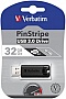  32GB VERBATIM USB 3.0 STORE'N'GO PINSTRIPE BLACK (49317)