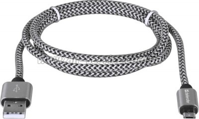 ���� ������ USB 2.0 AM to Micro 5P 1.0m USB08-03T PRO white Defender (87803)