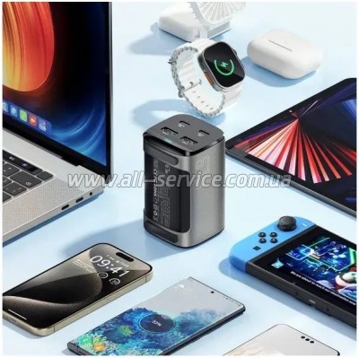 �������� ������� Essager 2xUSB-C + 2xUSB 67W GaN (ECT2AC-JYB0G-Z)