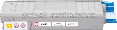 �����-�������� BASF OKI C612 ������ 46507517 Yellow (BASF-KT-46507517)