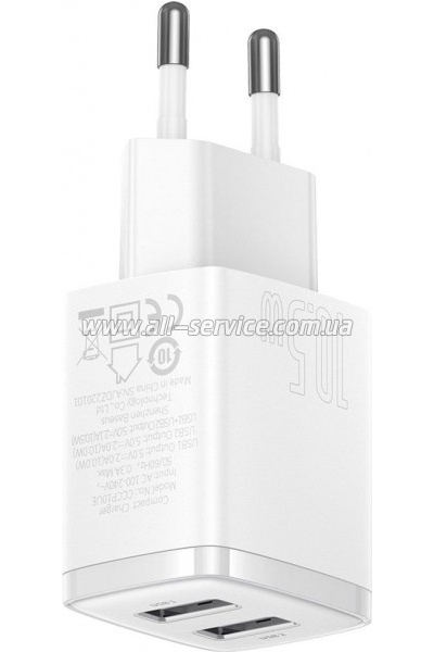 �������� ������� Baseus Compact 2U White (CCXJ010202)