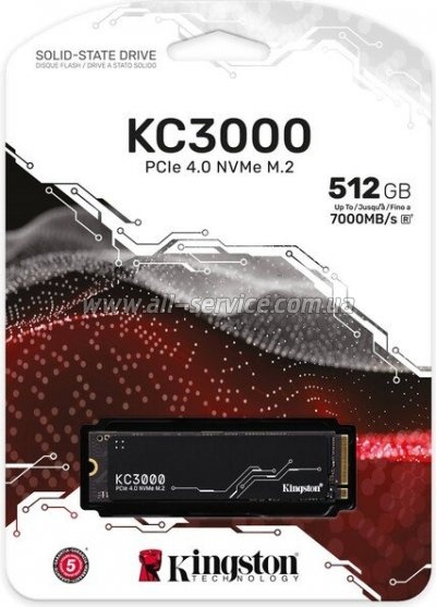  SSD M.2 2280 512GB Kingston (SKC3000S/512G)
