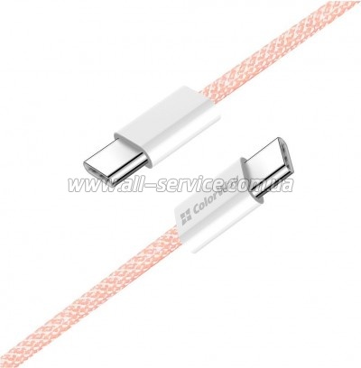 ���� ������ ColorWay USB-C to USB-C 1.0m 60W 3.0� pink (CW-CBPDCC061-P)
