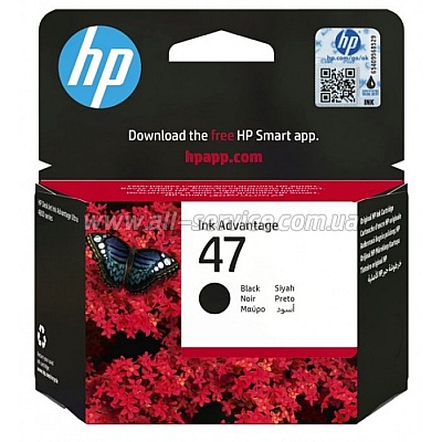 Картридж HP №47 DJ 4825/ 4826/ 4828/ 4829/ 4877 Black (6ZD21AE) Картридж HP №47 DJ 4825/ 4826/ 4828/ 4829/ 4877 Black (6ZD21AE)