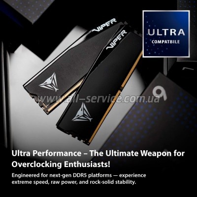     DDR5 64GB (2x32GB) 6400 MHz Viper Elite 5 Ultra Patriot (VEU564G6432K)
