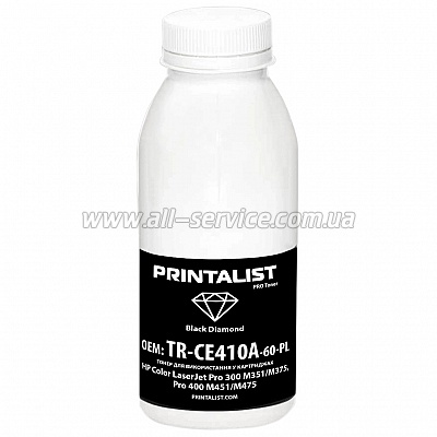  PRINTALIST HP CLJ Pro 300 M351/ M375/ Pro 400 M451/ M475  60 Black (TR-CE410A-60-PL)