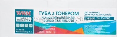 �����-�������� WWM Konica Minolta Di152/ Bizhub 162/ 163/ 210 ������ TN114/ TN106 (TN114-WWM)