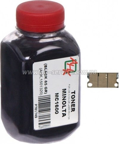 Тонер + чип АНК Konica Minolta MC 1600 бутль 85г Black (1501322) Тонер + чип АНК Konica Minolta MC 1600 бутль 85г Black (1501322)