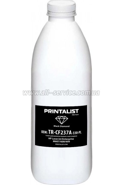 Тонер PRINTALIST HP LJ Enterprise M607/ M608/ M609 бутль 330г (TR-CF237A-330-PL) Тонер PRINTALIST HP LJ Enterprise M607/ M608/ M609 бутль 330г (TR-CF237A-330-PL)