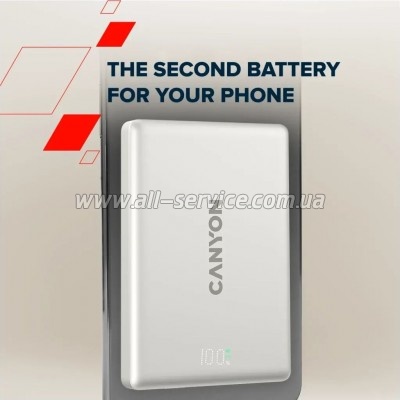 ������� ������������� Canyon 5000mAh OnPower 500 PD 20W Magnetic MagSafe Grey (CNS-CPB500G)