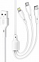 ���� ������ USB 2.0 AM to Lightning + Micro 5P + USB-C 1.0m 2.4A XO (CB-23U3)