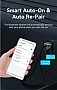 FM  Vention AUX TRS 3.5 USB Bluetooth 5.0 Coiled Cable 1.5M Gray Zinc (NAGHG)