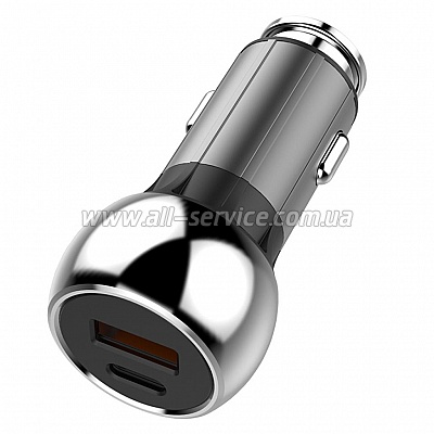    Colorway 2USB Power Delivery Port + QC3.0  36W Black (CW-CHA012PD-BK)