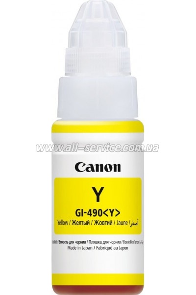  Canon GI-490 Canon G1400/ G2400/ G3400 Yellow (0666C001)