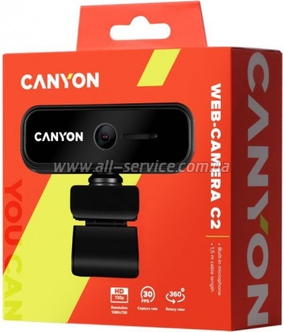 - Canyon C2 720p HD Black (CNE-HWC2)