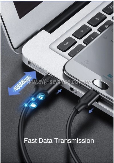 ���� ������ USB 2.0 AM to Micro 5P 3.0m 2A US289 black Ugreen (60827)