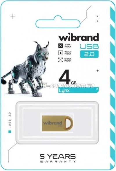  Wibrand 4GB lynx Gold USB 2.0 (WI2.0/LY4M2G)