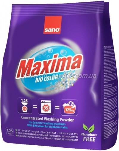 Стиральный порошок Sano Maxima Bio Color 1.25 кг (7290000295343) Стиральный порошок Sano Maxima Bio Color 1.25 кг (7290000295343)