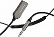 FM  Vention AUX TRS 3.5 USB Bluetooth 5.0 Coiled Cable 1.5M Gray Zinc (NAGHG)