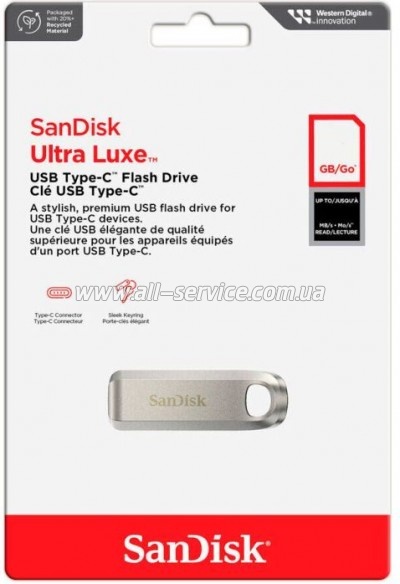  SanDisk 32GB Ultra Luxe Type-C USB 3.2 (SDCZ75-032G-G46)