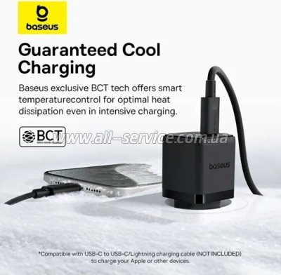 �������� ������� Baseus Palm 1C 20W + Cable 1.0m Type-C 60W black (P10111602113-01)