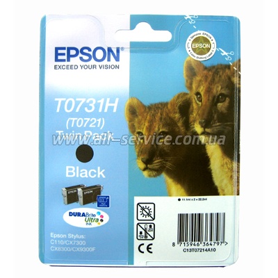 КАРТРИДЖ EPSON T07214А / T10414A BLACK MULTIPACK (2xT0731H) КАРТРИДЖ EPSON T07214А / T10414A BLACK MULTIPACK (2xT0731H)