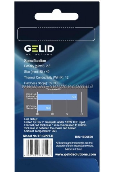  GELID Solutions GP-Extreme 80x40x1.5 mm (TP-GP01-C)