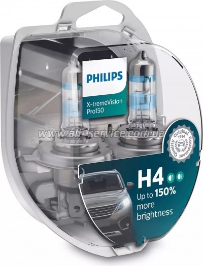  Philips H4 X-treme VISION PRO 3700K, 2 (12342XVPS2)