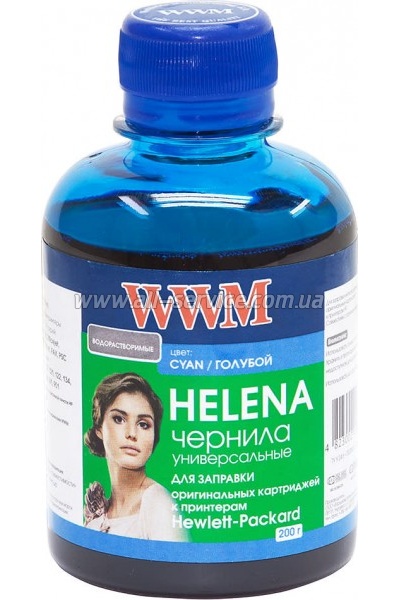 Чернила WWM HELENA для HP 200г Cyan Водорастворимые (HU/C) Чернила WWM HELENA для HP 200г Cyan Водорастворимые (HU/C)