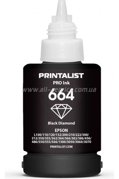  PRINTALIST 664 Epson L110/ L210/ L300 140 Black (PL664B)
